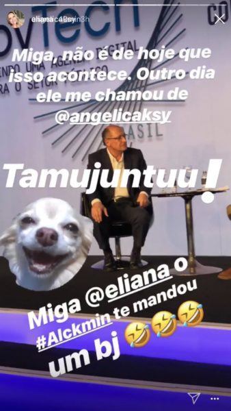 Eliana responde após ser confundida com Angélica por Geraldo Alckmin