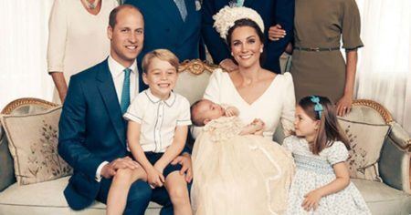 Príncipe William, Kate Middleton e os filhos Charlotte, George e Louis