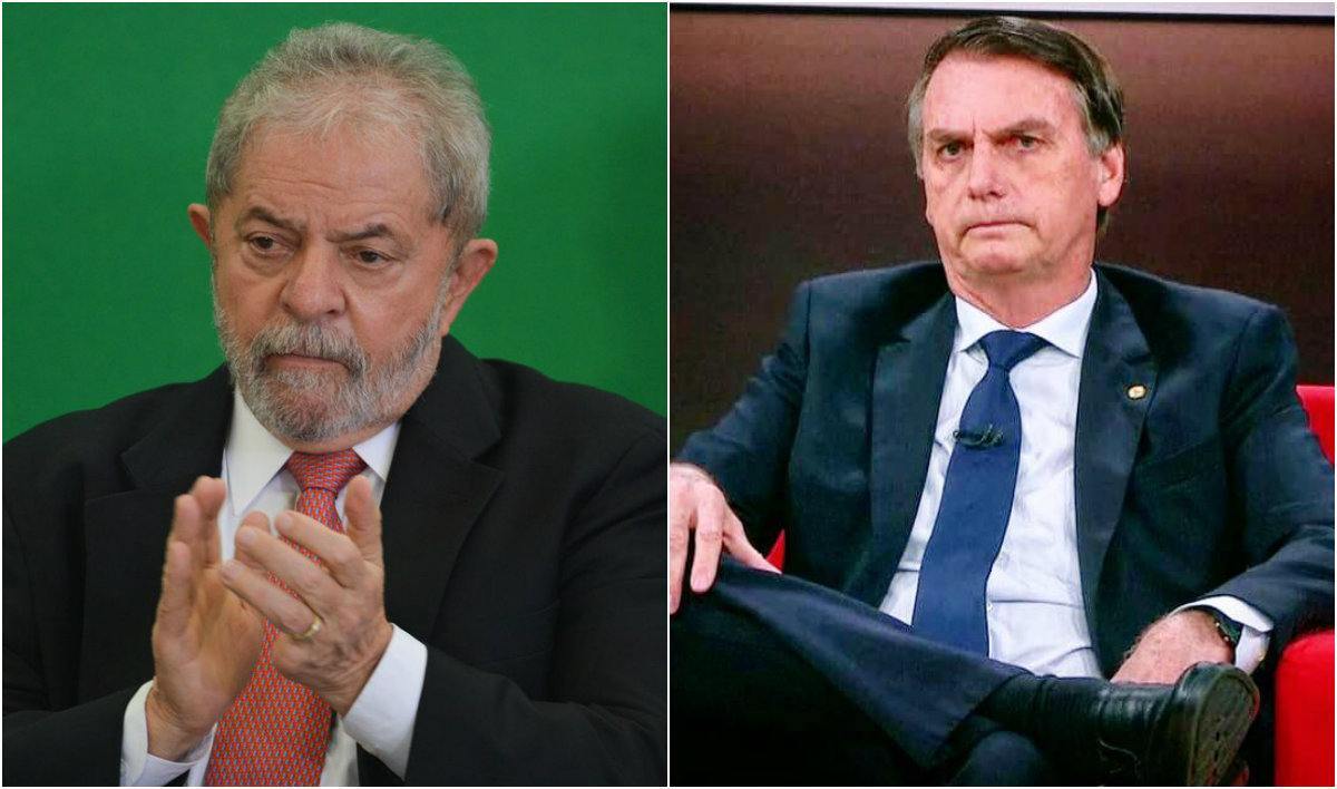 Lula está na liderança da pesquisa, enquanto Bolsonaro aparece em segundo lugar
