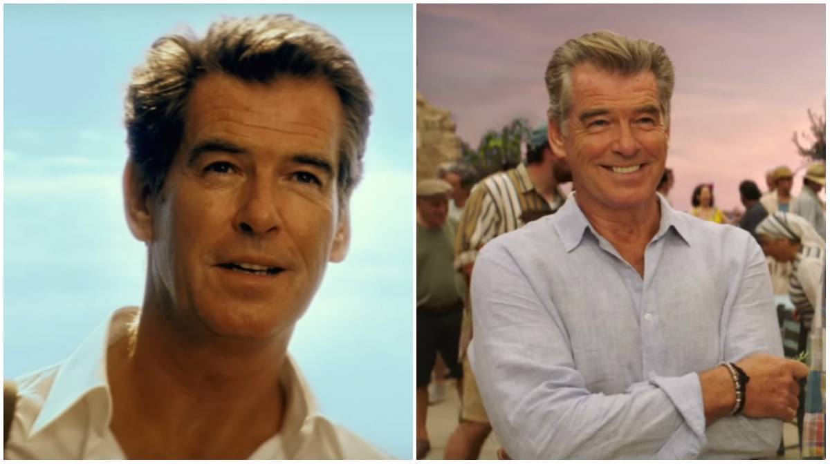 Antes e depois de Pierce Brosnan em “Mamma Mia”