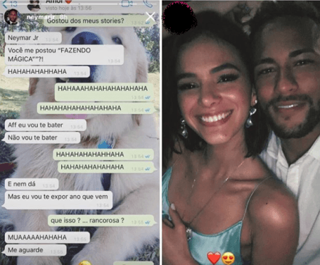 Neymar compartilha print de conversa íntima com Bruna Marquezine no WhatsApp