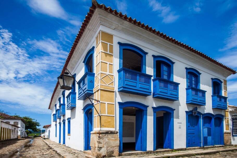 Casas coloniais no Centro Histórico de Paraty