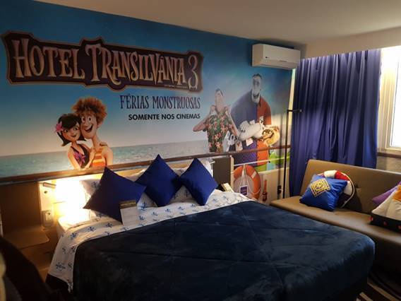 Quarto temático do Novotel decorado para que adultos e crianças