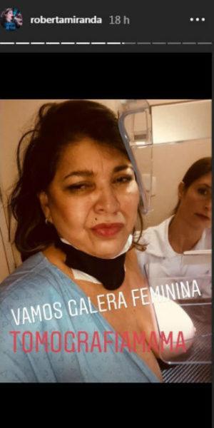 Roberta Miranda mostrou mamografia aos fãs