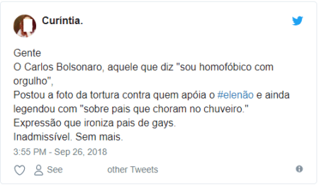 Internautas acusam Carlos Bolsonaro de homofobia