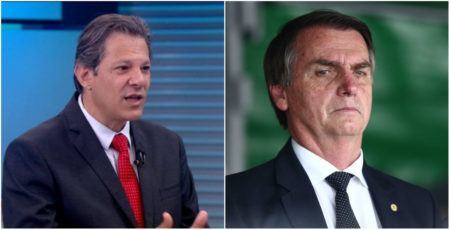 Haddad e Bolsonaro deverão se enfrentar no segundo turno