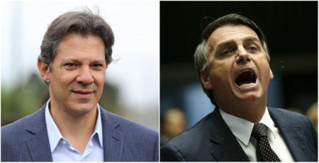 Haddad e Bolsonaro devem ir para o segundo turno, diz Ibope