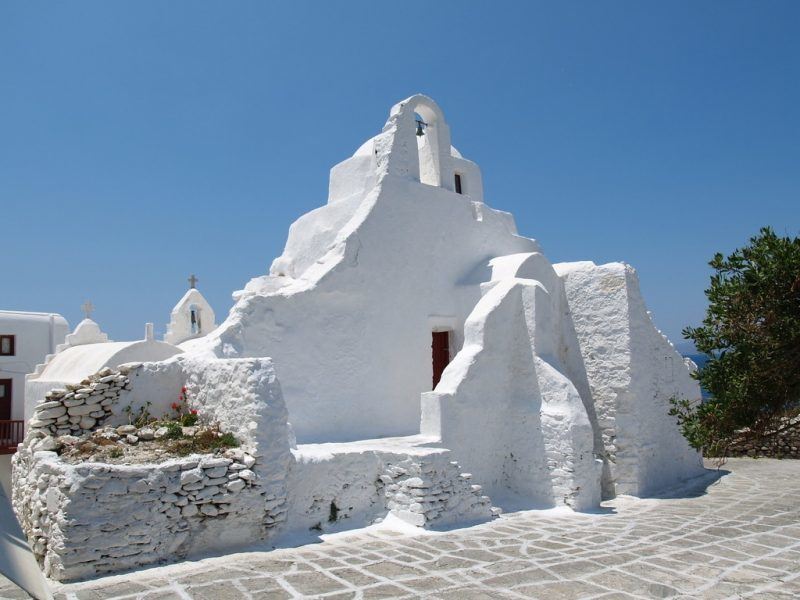 Igreja de Panaria Paraportiani, na ilha de Mykonos