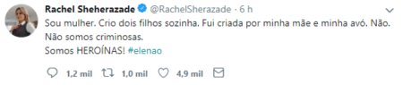 Rachel Sheherazade se posiciona contra Jair Bolsonaro e surpreende seguidores