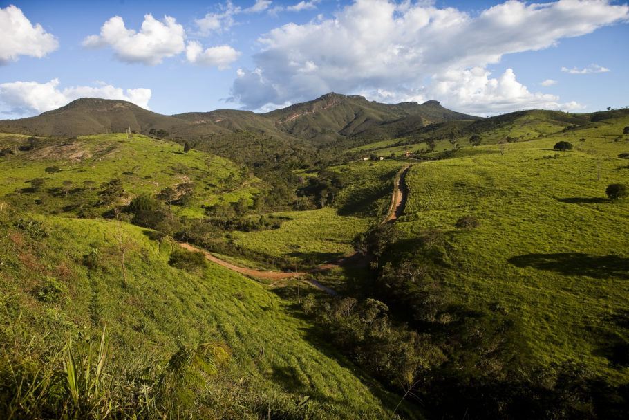 Vista aérea da Serra do Cipó