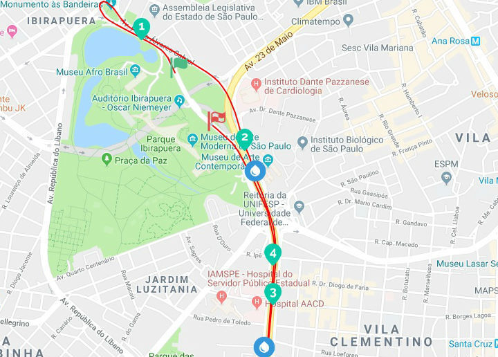 trajeto corrida São Paulo