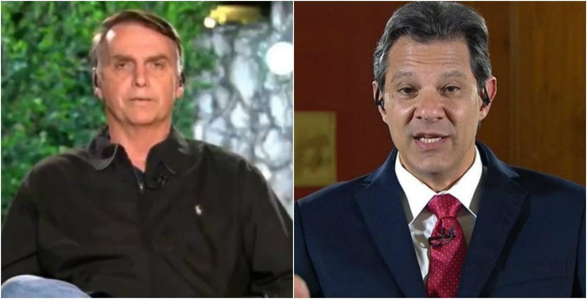 Jair Bolsonaro (PSL) e Fernando Haddad (PT) disputam segundo turno das eleições