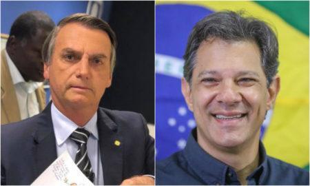 Jair Bolsonaro e Fernando Haddad trocaram acusações no Twitter