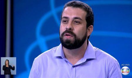 Guilherme Boulos no debate da Globo