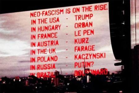 Telão em show de Roger Waters em São Paulo apontou fascismo