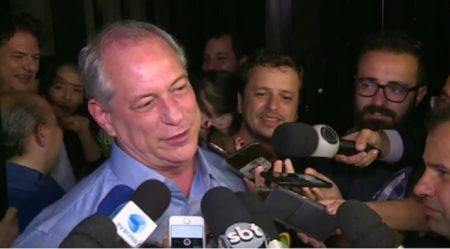 Em entrevista, pedetista diz que avaliará posicionamento no segundo turno, mas descartou qualquer apoio a Jair Bolsonaro (PSL)