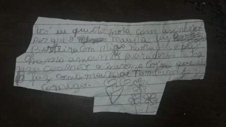 Menina de 9 anos escreveu bilhete para a avó relatando abuso sexual