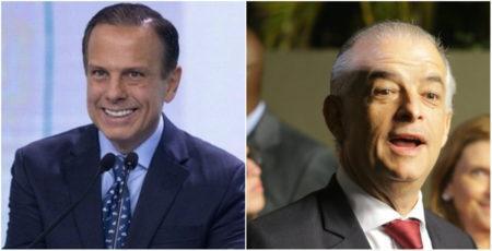 Os candidatos ao governo de SP João Doria e Márcio França