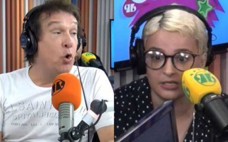Emílio Surita discutiu com Amanda Ramalho ao vivo, após briga com Biel