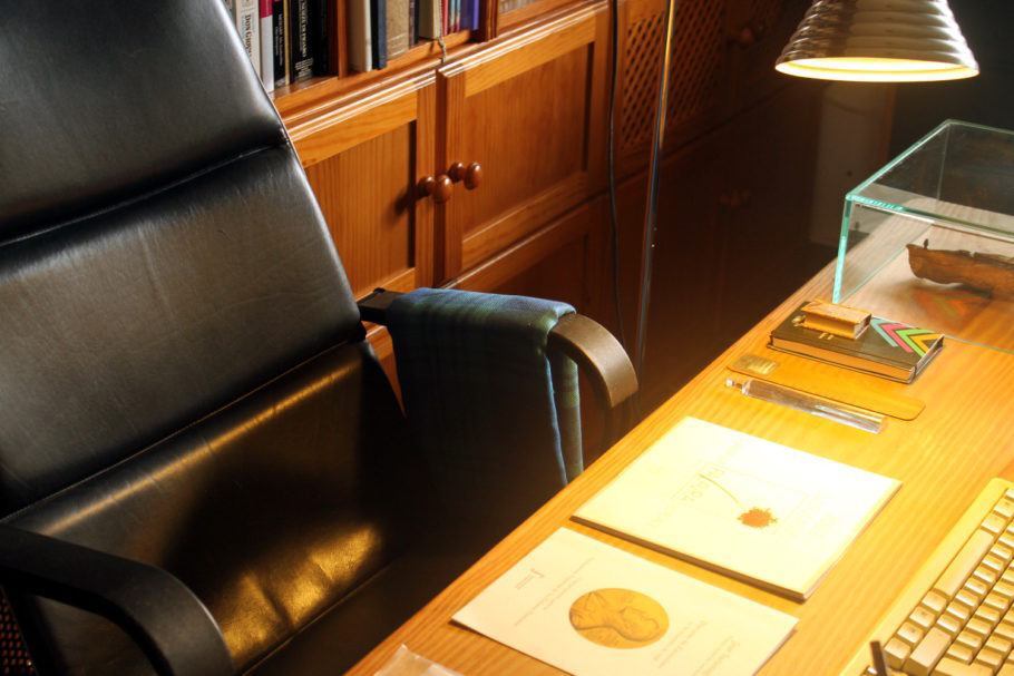 Detalhe do escritório onde José Saramago escreveu “Ensaio sobre a cegueira” e os “Cadernos de Lanzarote”, nas Ilhas Canarias