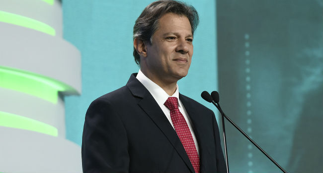 O candidato à Presidência pelo PT, Fernando Haddad