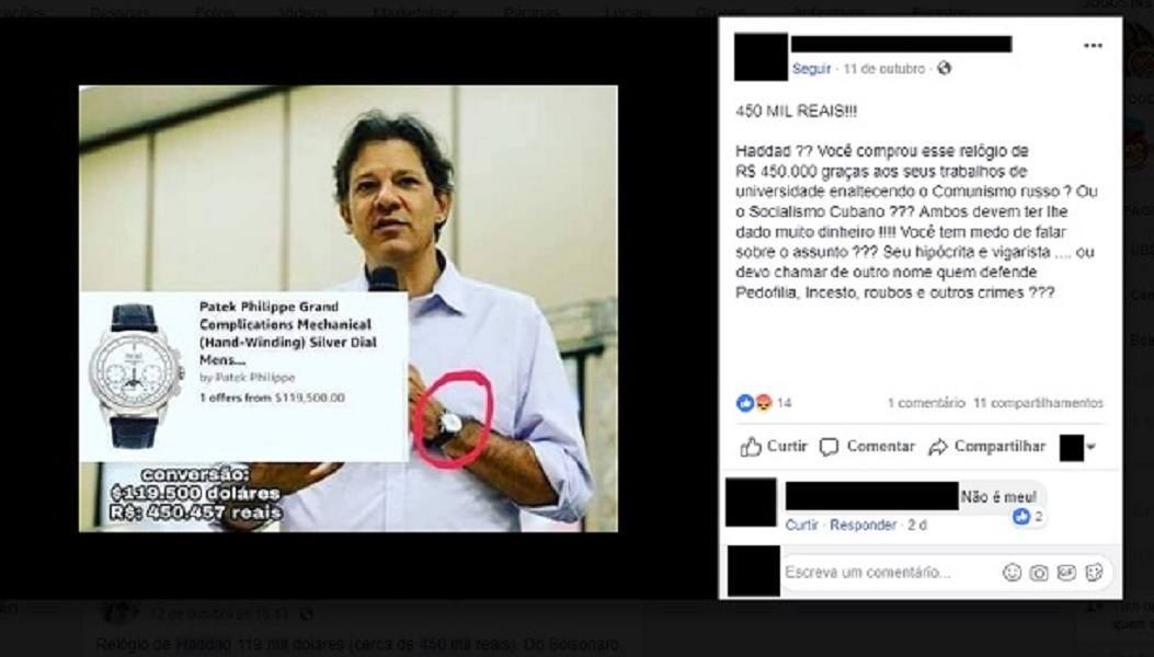 Hist rias de bens de luxo de Haddad s o falsas conclui site