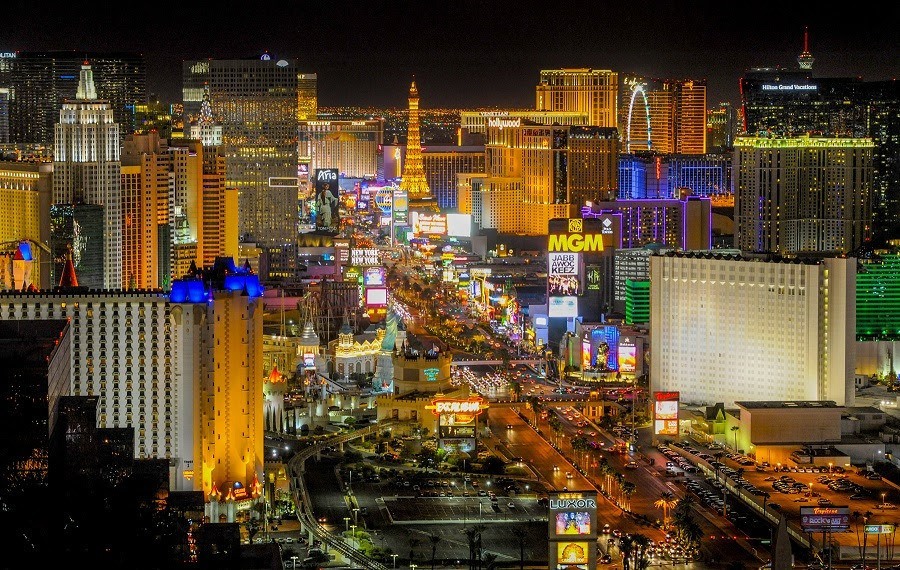 Vista panorâmica da Las Vegas Strip