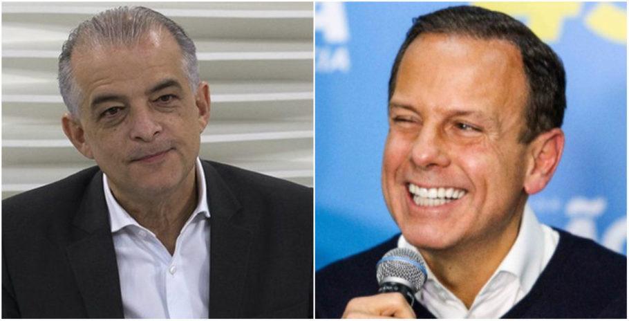 Os candidatos ao governo de SP, Márcio França e João Doria