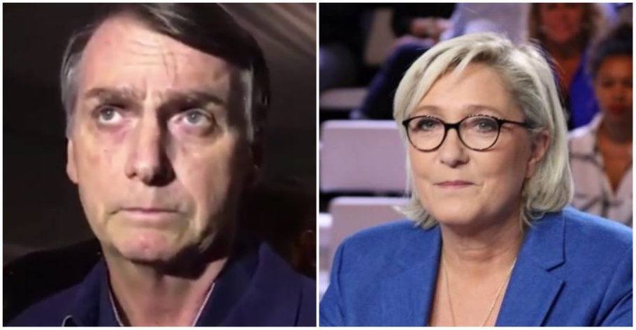Marine Le Pen, símbolo da extrema direita francesa, critica Jair Bolsonaro