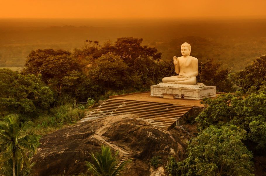 Templo budista no Sri Lanka, país ocupa topo da lista do guia de viagens ‘Lonely Planet’ para se visitar em 2019