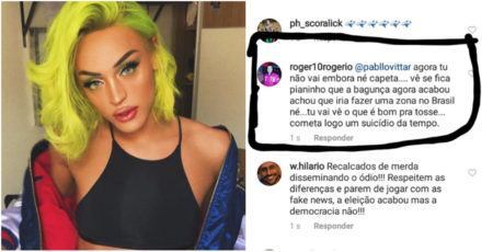 Pabllo Vittar é vítima da homofobia dos eleitores de Jair Bolsonaro