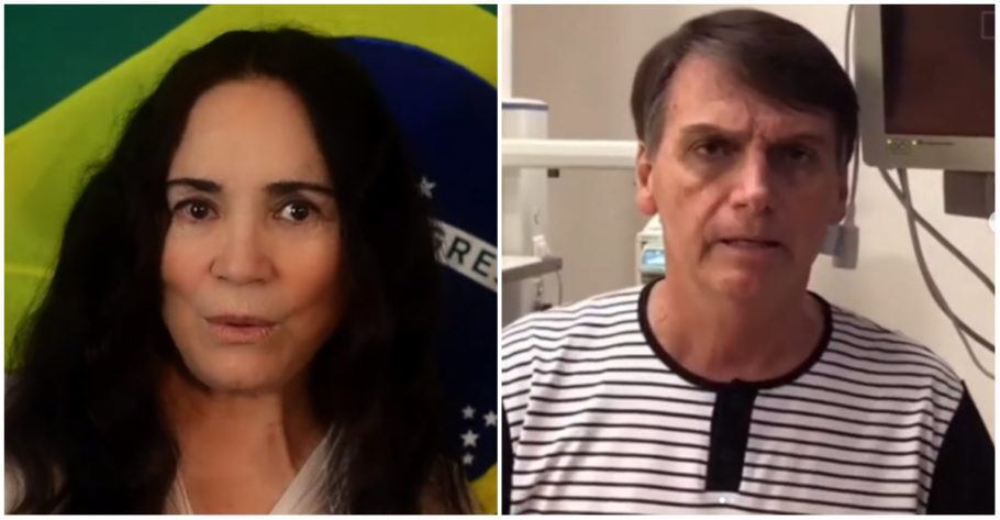 Regina Duarte dá indícios de apoio ao candidato Jair Bolsonaro