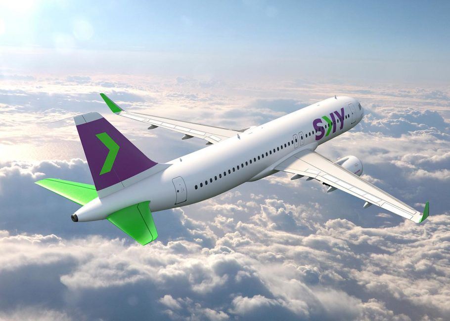 A Sky foi a primeira companhia aérea estrangeira de baixo custo a operar voo regular internacional de passageiros no Brasil