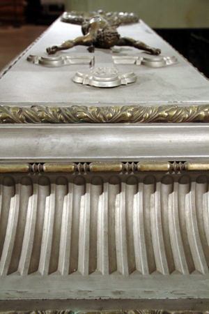 Detalhe do caixão da imperatriz Sissi, na Cripta Imperial de Viena