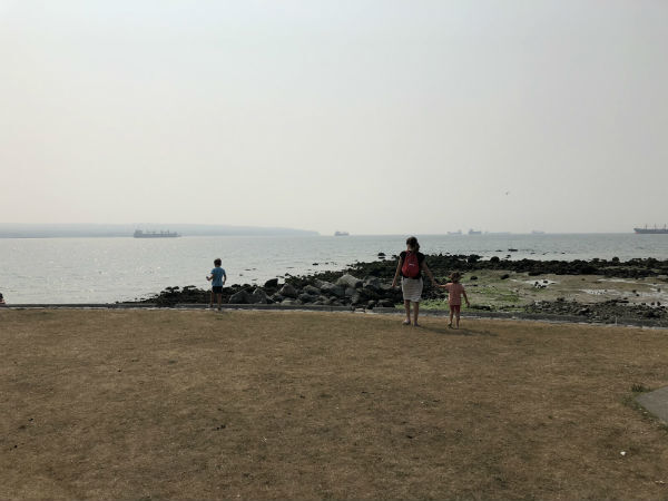 Vista da Second Beach, em Vancouver