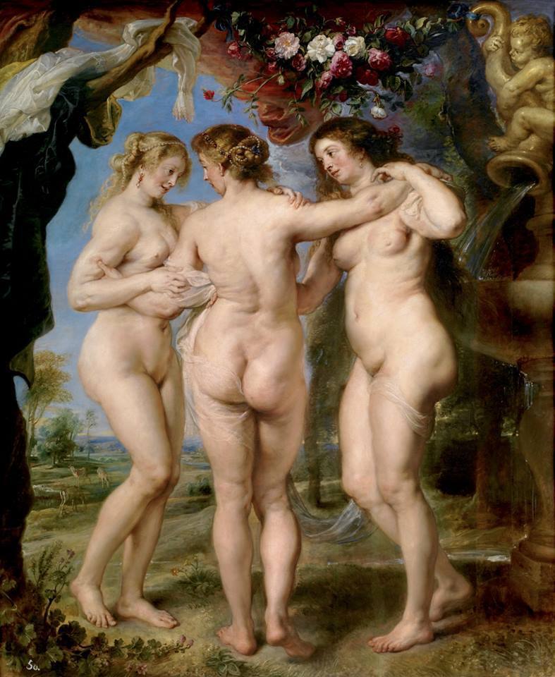 O quadro “Las Tres Gracias”, de Rubens (1630-1635)