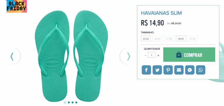 Black Friday: Havaianas tem mega promoção com até 70% OFF