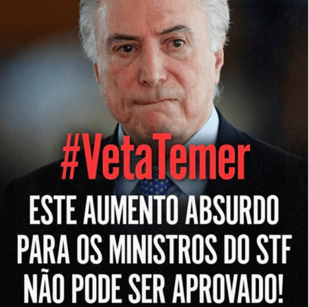 Cartaz da campanha pelo veto