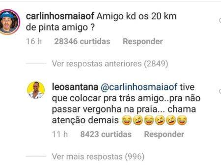 Carlinhos Maia alfinetou Leo Santana após repercussão em foto polêmica sobre o pênis do cantor