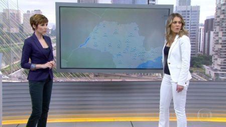 Gloria Vanique e Jacqueline Brazil no “Bom Dia Brasil”, da Globo