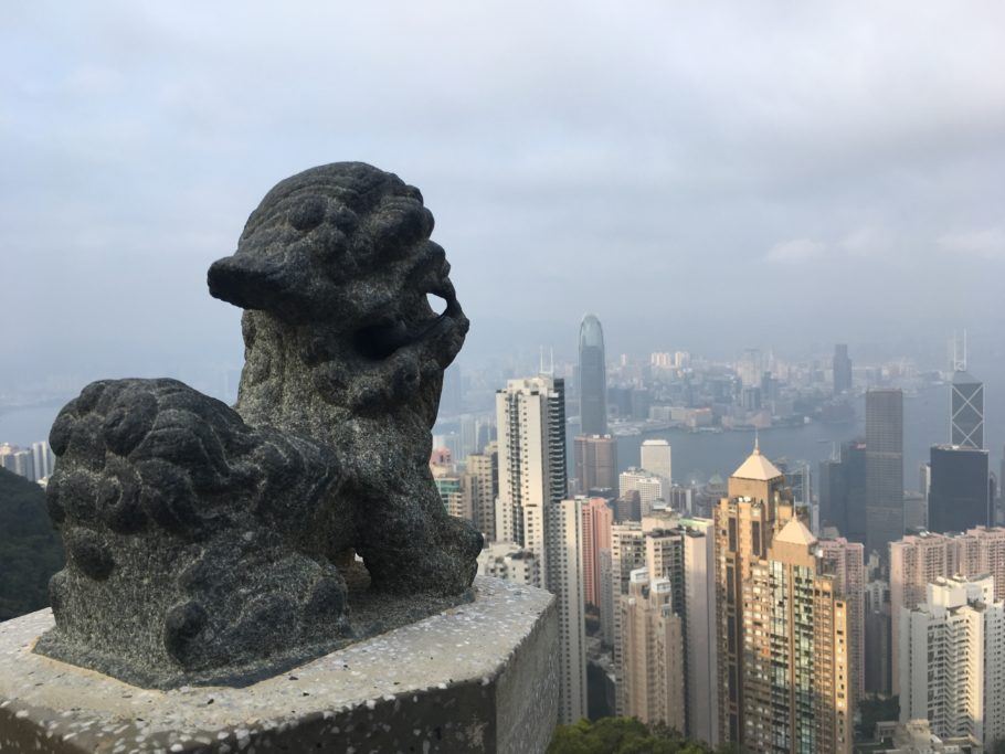 A gigantesca Hong Kong vista de cima