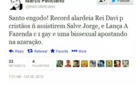 O deputado e pastor Marco Feliciano gera polêmica nas redes sociais com suas frases preconceituosas