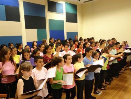 Recital das classes de Técnica Vocal de grupo infantil do Instituto Baccarelli.