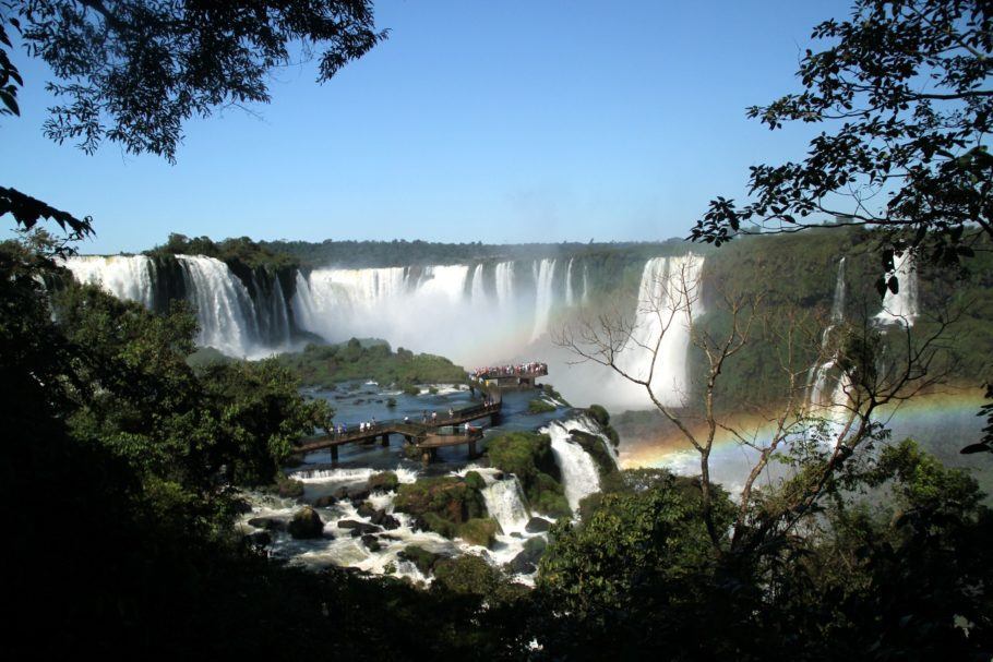 Vista das cataratas de Foz do Iguaçu