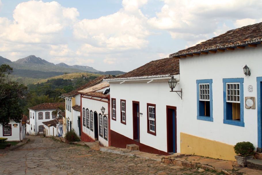 Casarios no Centro Histórico de Tiradentes, em Minas Gerais