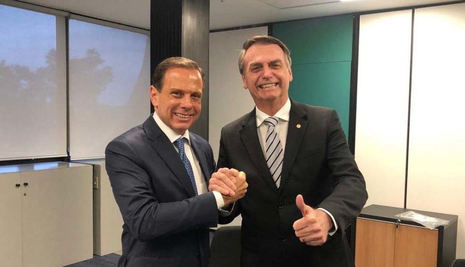 João Dória e Jair Bolsonaro, possíveis adversários em 2022