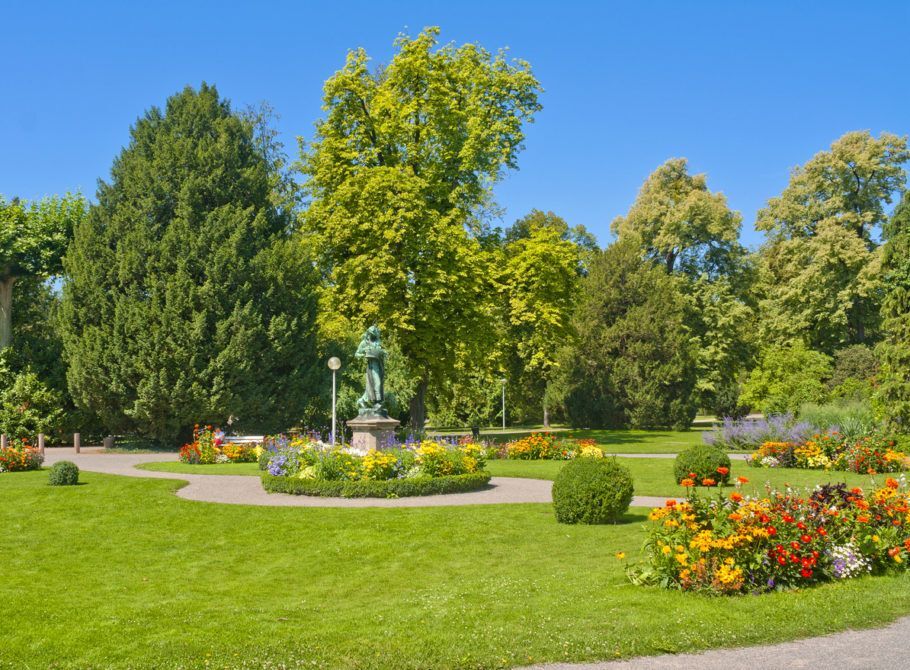 Parc de l’Orangerie, no Quarteirão Europeu, é um dos mais antigos da cidade