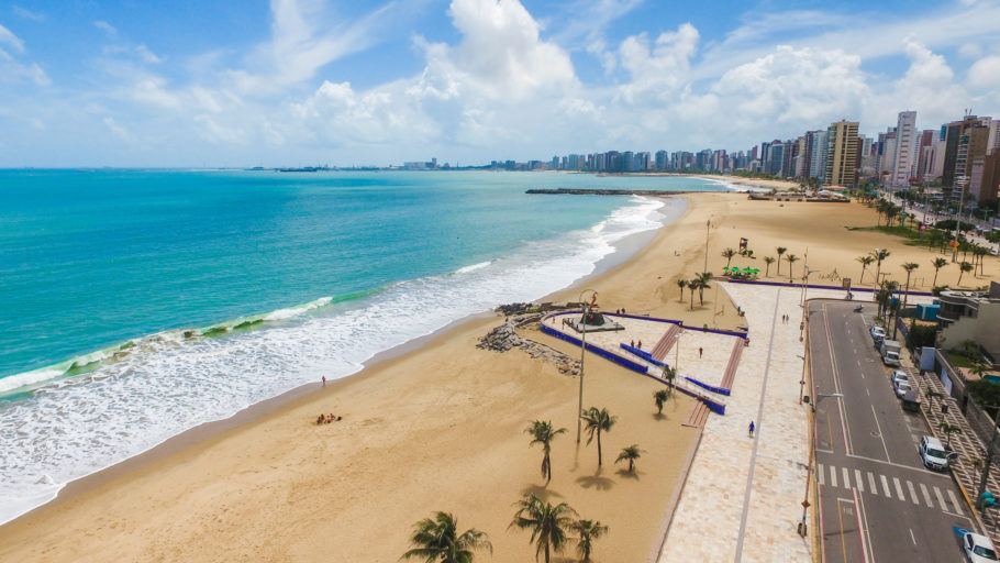 Vista da praia de Iracema, em Fortaleza