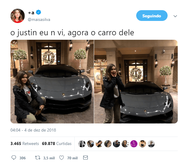 Maísa Silva posa ao lado do carro de Justin Bieber e Padre Fábio de Melo dá um conselho nada cristão
