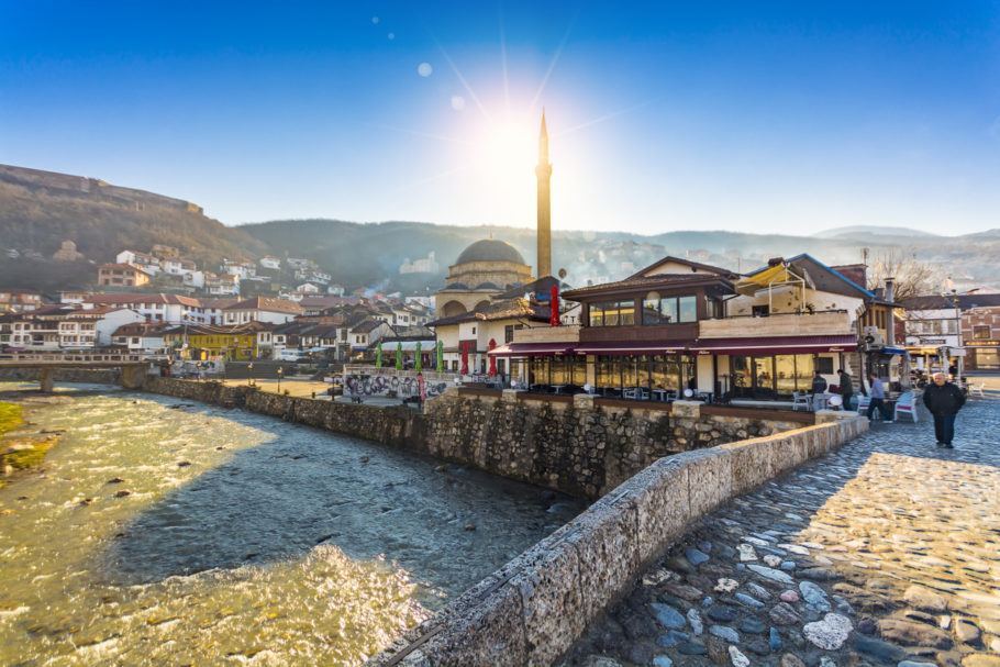 Vista de Prizren, a capital cultural do Kosovo